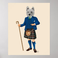 West Highland Terrier in Kilt