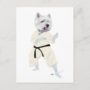 West Highland Terrier KARATE ! Postkarte