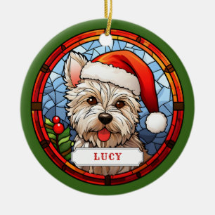 West Highland Terrier Keramik Circle Ornament