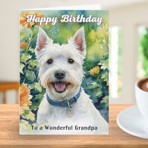 West Highland Terrier Opa Geburtstag Karte