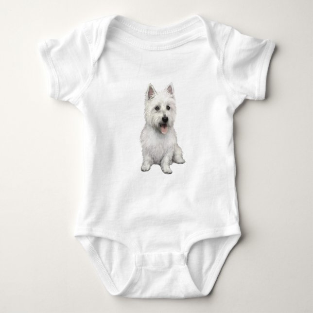 West Highland Terrier (P) Baby Strampler (Vorderseite)