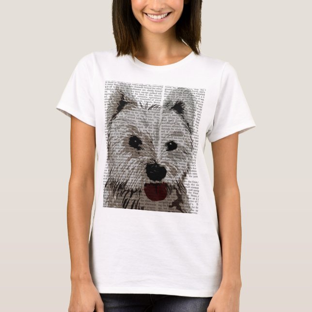 West Highland Terrier Schlicht T-Shirt (Vorderseite)