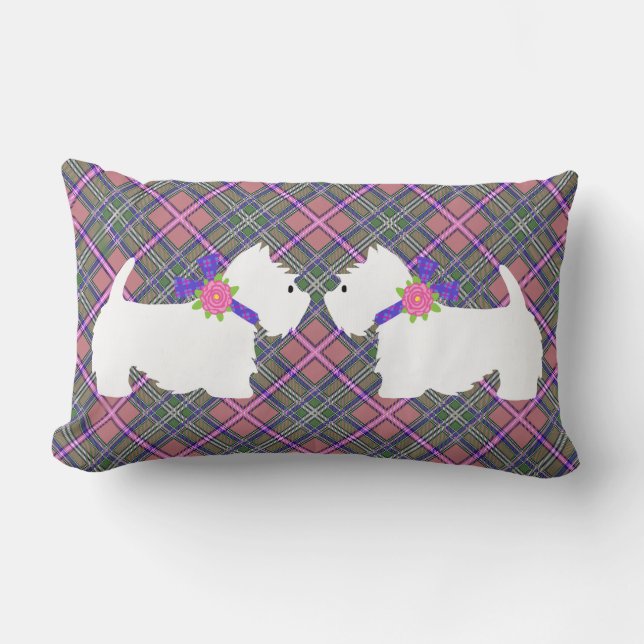 West Highland Terrier Throw Pillow Lendenkissen (Vorderseite)