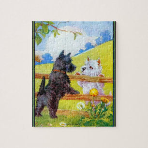 West Highland Terrier und Schottischer Terrier Puzzle