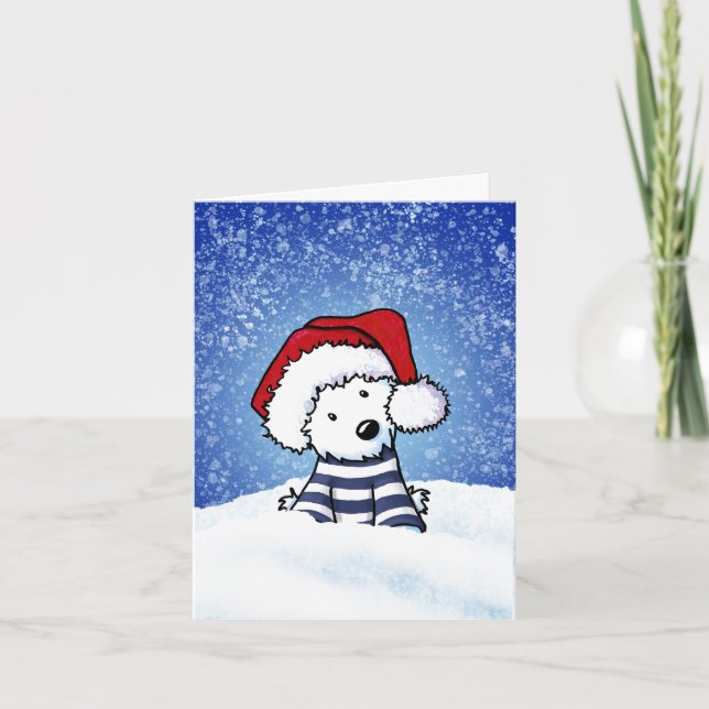 West Highland Terrier Weihnachtskarte Feiertagskarte (Vorderseite)
