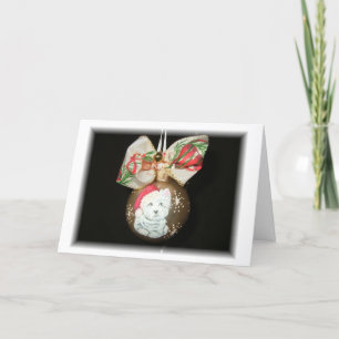 West Highland Terrier Weihnachtskarte Feiertagskarte
