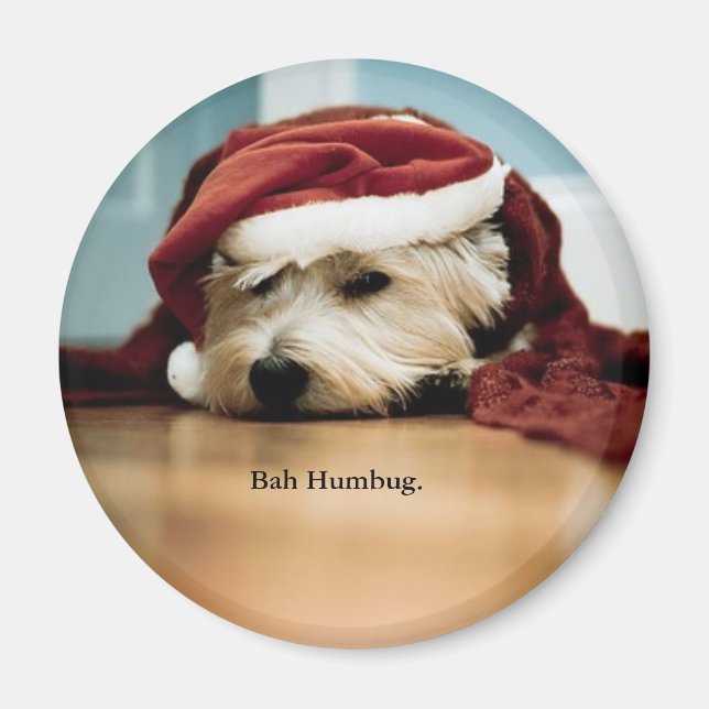 West Highland Terrier Weihnachtsmannmütze Christma Magnet (Vorne)