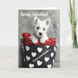 West Highland Terrier Welpe Valentine Card Dankeskarte