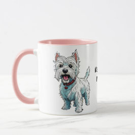 West Highland Terrier, Westie. bearbeitbar Tasse