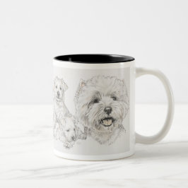 West Highland Terrier Zweifarbige Tasse