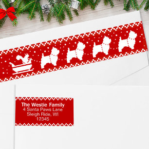 West Highland Terriers Christmas Schlitten Hunde