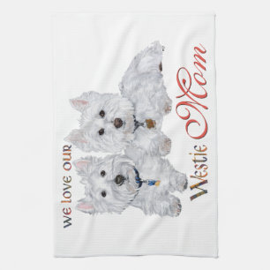 West Highland Terriers Muttertag Handtuch