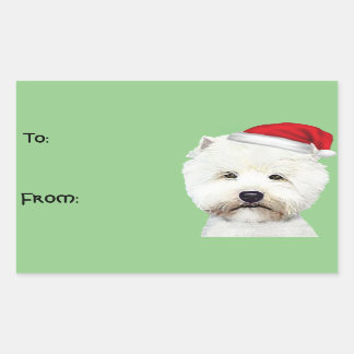 West Highland White Christmas Stickers