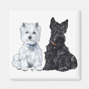 West Highland White & Schottische Terrier Magnet