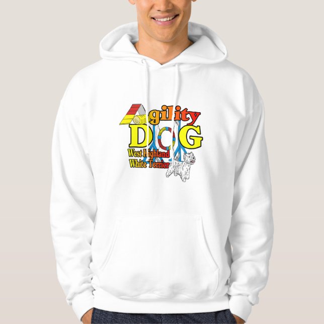 West_Highland_White_Terrier_Agility Hoodie (Vorderseite)