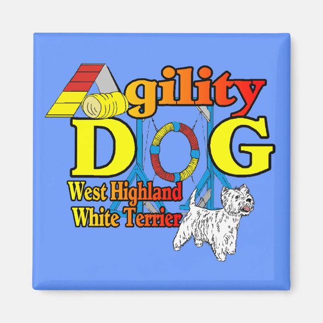West_Highland_White_Terrier_Agility Magnet (Vorne)
