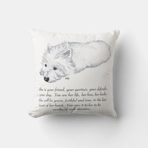 West Highland White Terrier Andenken Kissen
