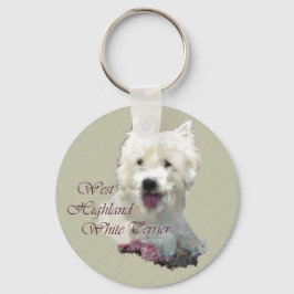 West Highland White Terrier Art Schlüsselanhänger