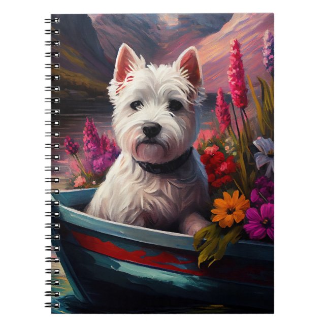 West Highland White Terrier auf dem Schiff Notizblock (Vorderseite)