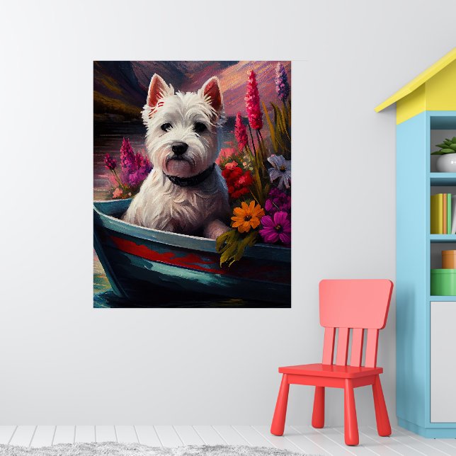 West Highland White Terrier auf dem Schiff Poster (Kinderzimmer 1)