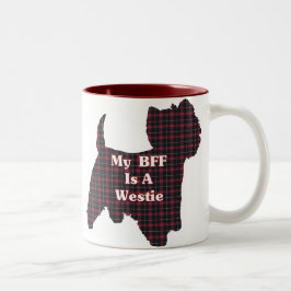 West Highland White Terrier BESTE FREUNDIN Geschen Zweifarbige Tasse