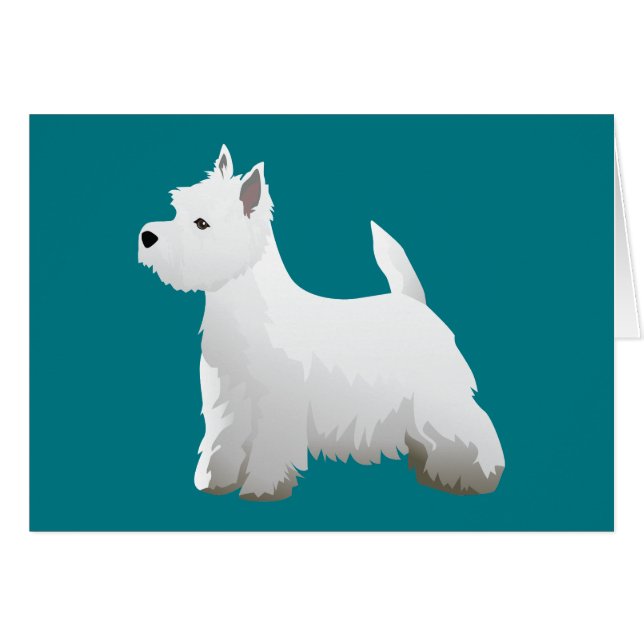 West Highland White Terrier Breed Design Card (Vorderseite (Horizontal))