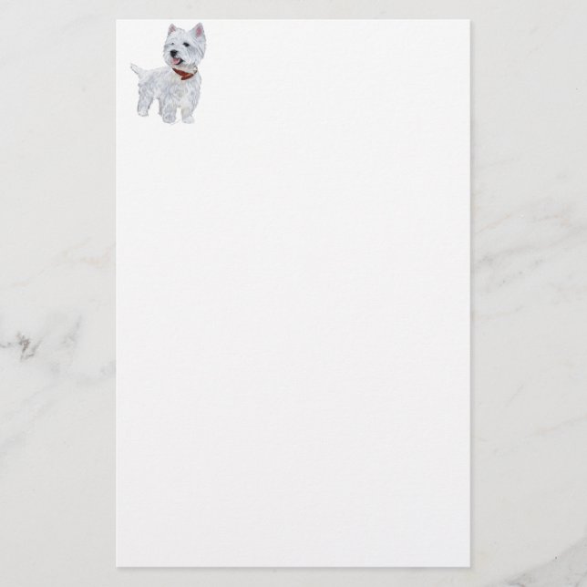 West Highland White Terrier Briefpapier (Vorderseite)