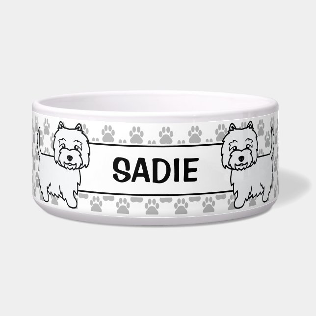 West Highland White Terrier Cartoon Dog Napf (Vorderseite)