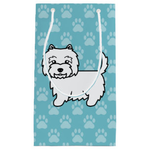 West Highland White Terrier Cartoon-Hund Kleine Geschenktüte
