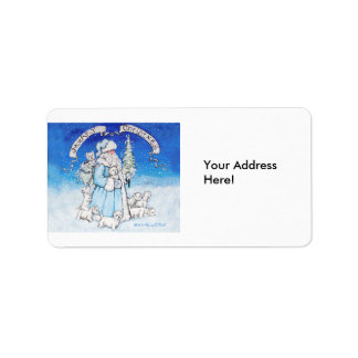 West Highland White Terrier Christmas Adressaufkleber