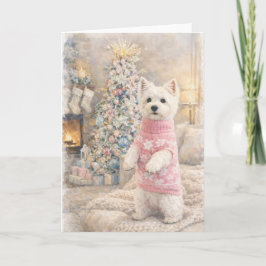 West Highland White Terrier Christmas Card Feiertagskarte