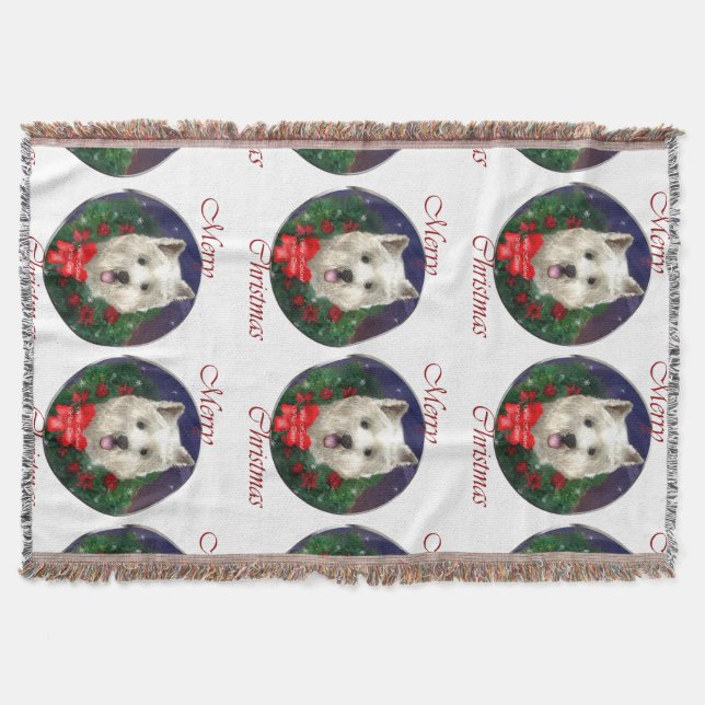 West Highland White Terrier Christmas Decke (Vorderseite)
