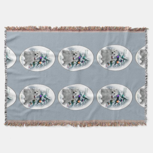 West Highland White Terrier Christmas Decke (Vorderseite)