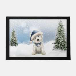 West Highland White Terrier Christmas Doormat Fußmatte