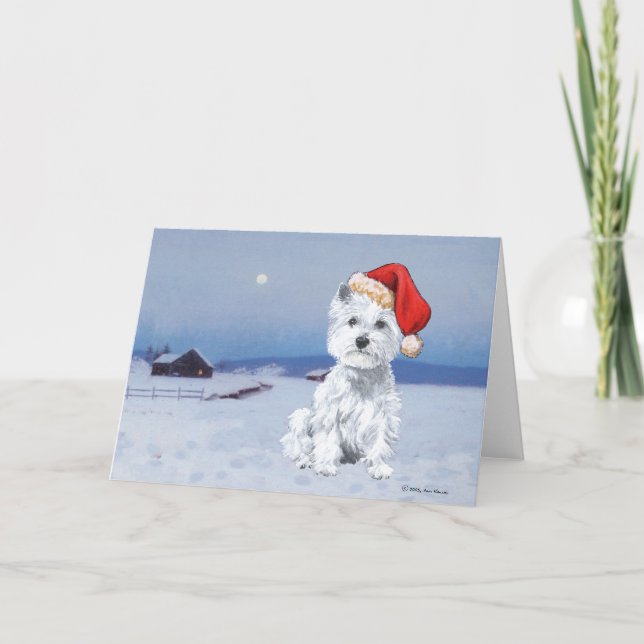 West Highland White Terrier Christmas Feiertagskarte (Vorderseite)