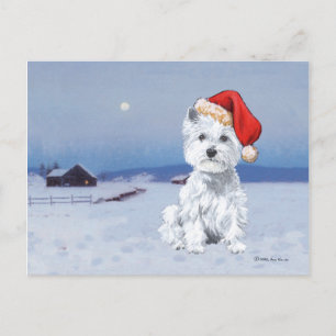 West Highland White Terrier Christmas Feiertagspostkarte