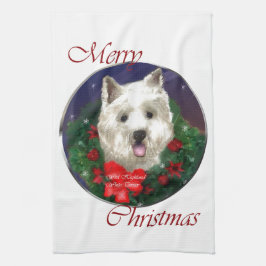 West Highland White Terrier Christmas Geschirrtuch
