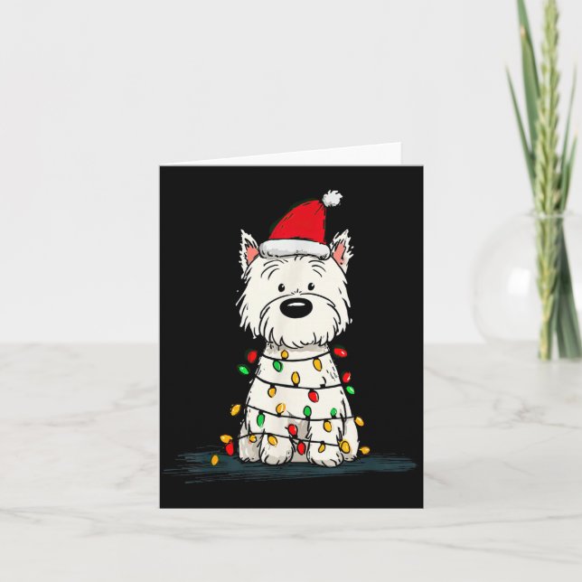 West Highland White Terrier Christmas Graphics Dog Karte (Vorderseite)