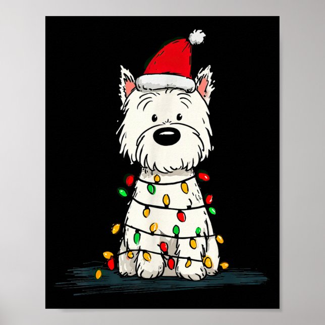 West Highland White Terrier Christmas Graphics Dog Poster (Vorne)