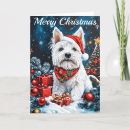 West Highland White Terrier Christmas Karte