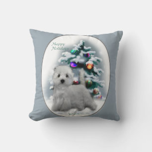 West Highland White Terrier Christmas Kissen