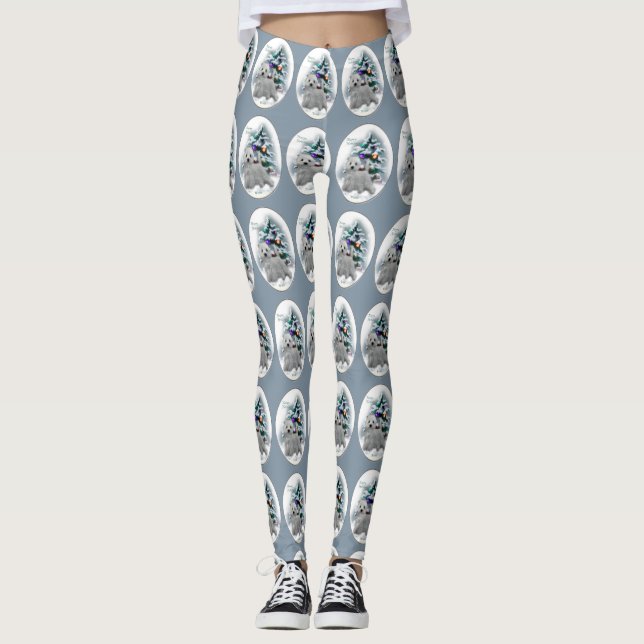 West Highland White Terrier Christmas Leggings (Vorderseite)
