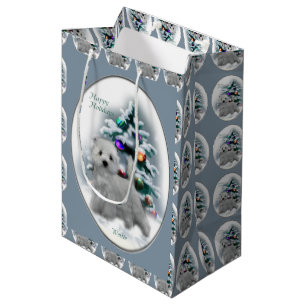West Highland White Terrier Christmas Mittlere Geschenktüte