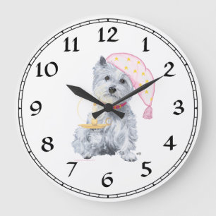 West Highland White Terrier Clock Große Wanduhr