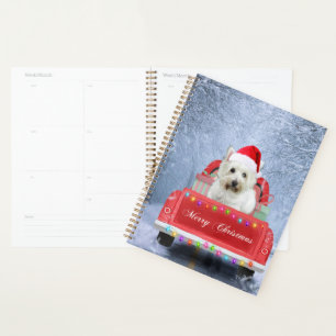 West Highland White Terrier Dog in Snow LKW Planer