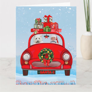 West Highland White Terrier Dog mit dem Weihnachts Karte