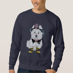 West Highland White Terrier Feuerwehrmann Sweatshirt