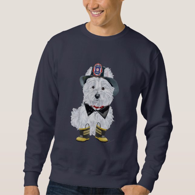 West Highland White Terrier Firefighter Sweatshirt (Vorderseite)