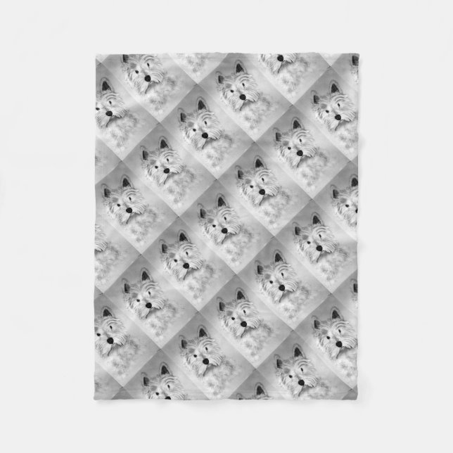 West Highland White Terrier Fleecedecke (Vorderseite)