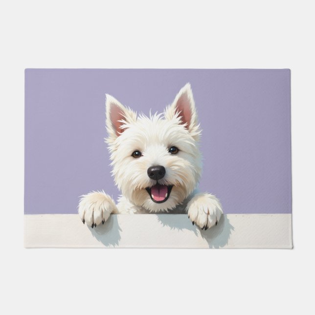West Highland White Terrier Fußmatte Kunst (Vorderseite)